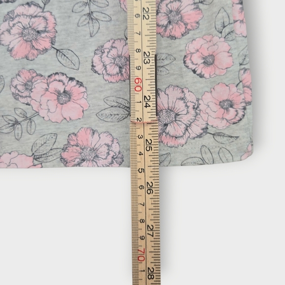 Duluth Trading Tank Top Shirt Womens Small Gray Floral Built In Bra Sleeveless - Picture 5 of 9